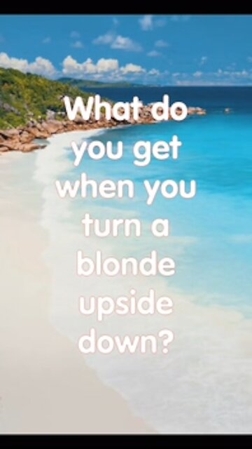 What do you get when you turn a Blonde upside down?