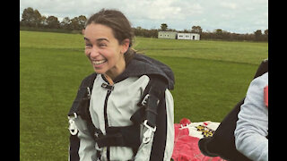 What daredevil activity did Emilia Clarke complete to celebrate her birthday?