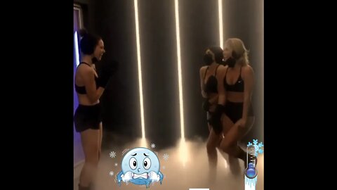 Get out of the cryo chamber to warm up | Girls freezing | Benefits of Extreme Cold On Your Body