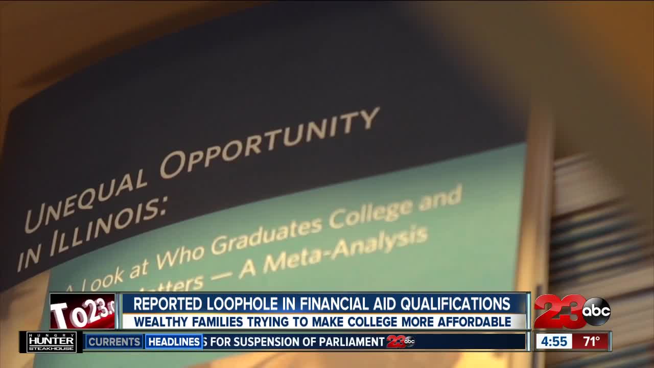 Reported loophole in financial aid qualifications