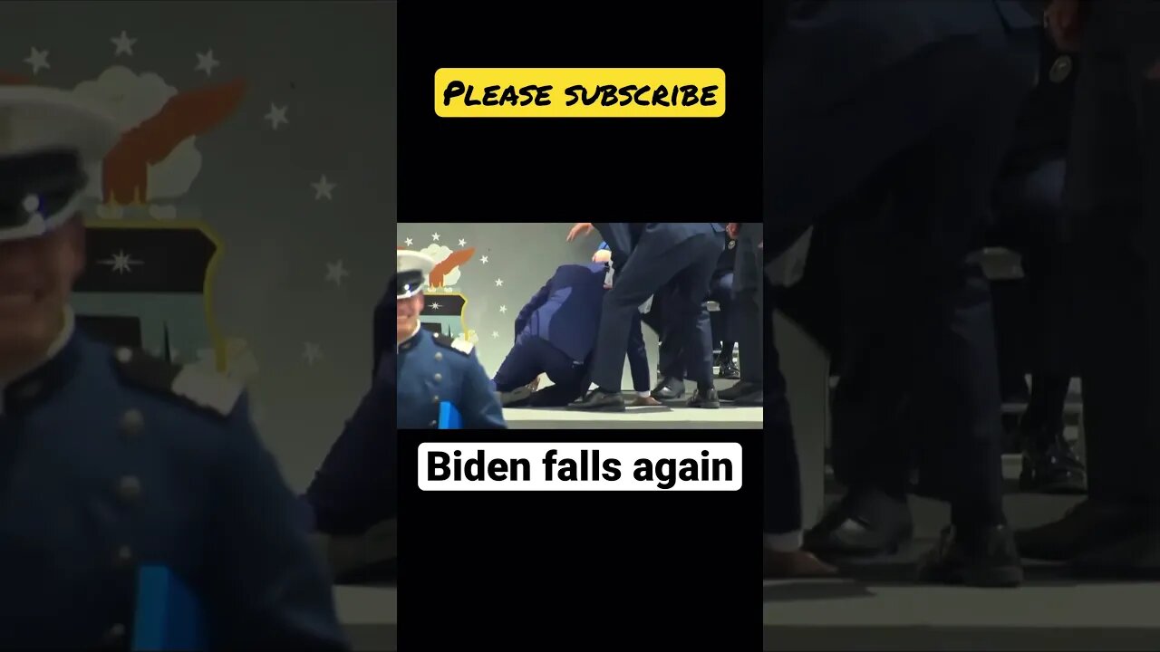 Biden falls again