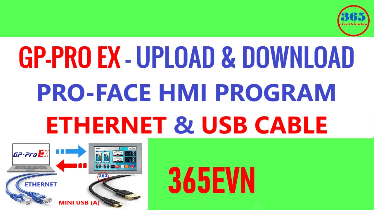 0089 - Upload, Download Proface HMI program via Ethernet, USB Cable