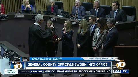 San Diego County officials sworn in