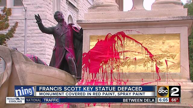 Mayor Pugh comments on vandalism of Francis Scott Key statue