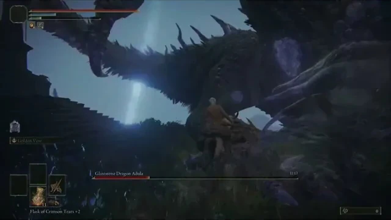 Elden Ring Glintstone Dragon Adula Second Fight + Dark Moon Greatsword