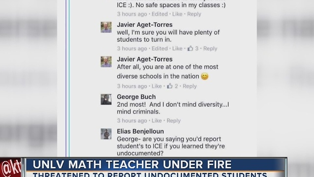 UNLV teacher apologizes for controversial comments