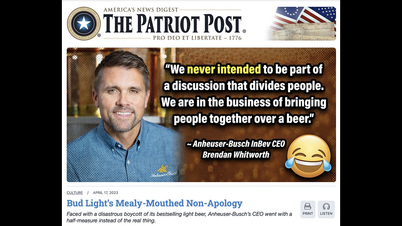 The Patriot Post Audio Edition Podcast for 4/17/23