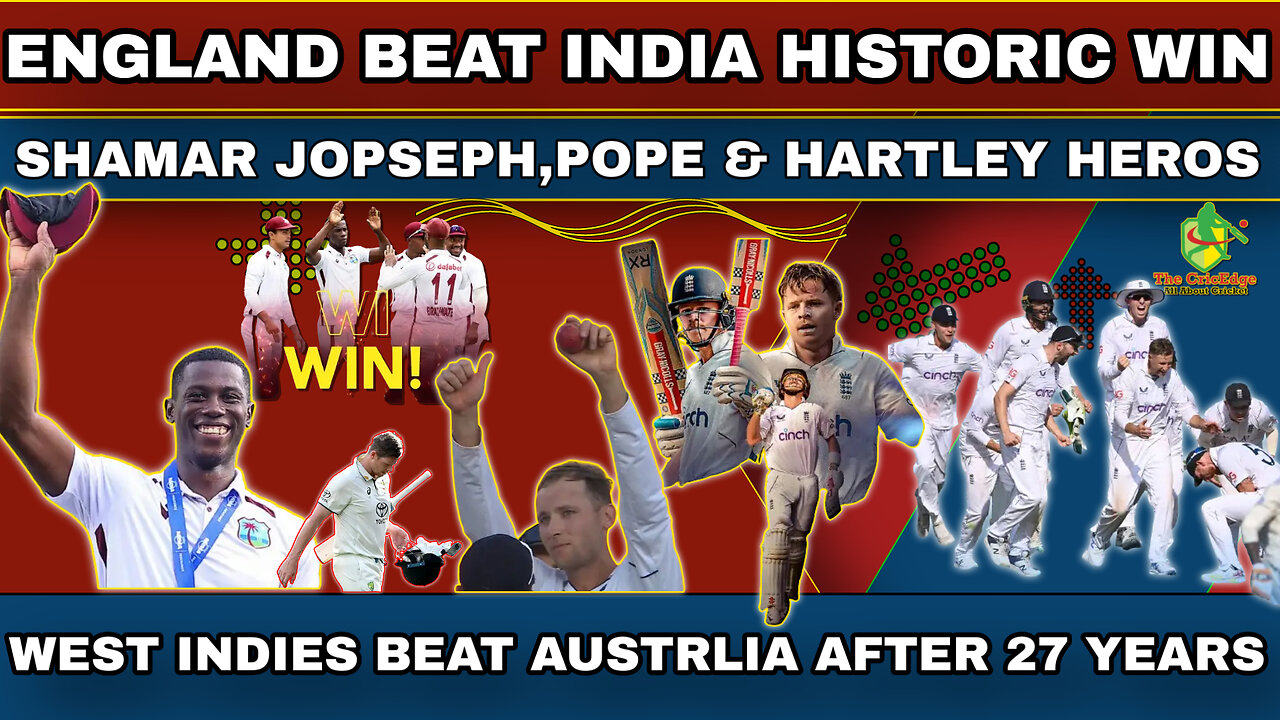 🔴LIVE | ENGLAND HISTORIC WIN OVER INDIA | INDIAN BATTING COLLAPSED | POPE & HARTLEY HEROS FOR STOKES