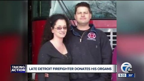 Veteran Detroit firefighter who died on the job gives the gift of life