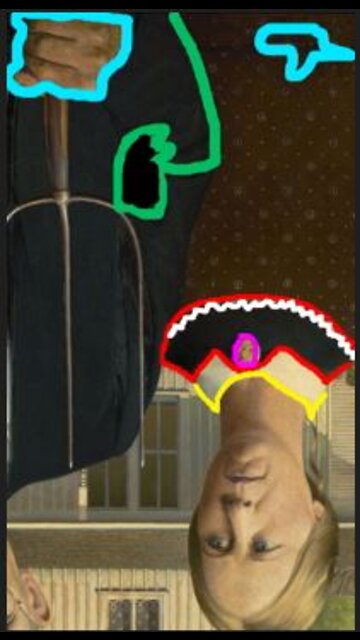 Up A's nose in American gothic