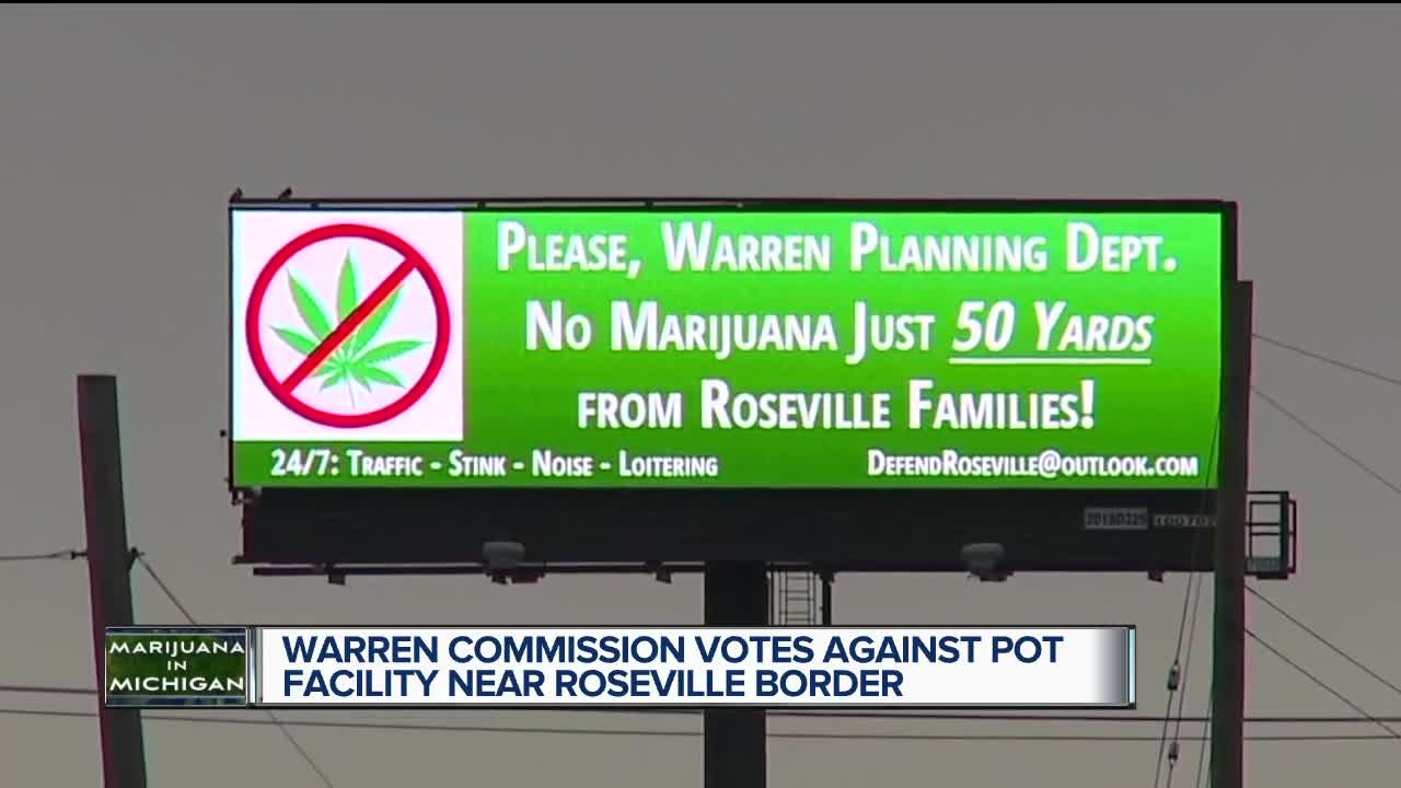 Warren commission votes against pot facility near Roseville border