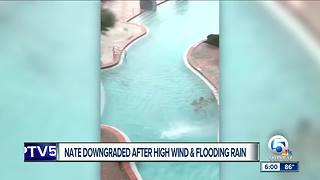 Waterspout in pool in Panama City Florida