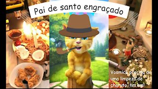 Pai de santo engraçado: Vosmicê precisa de uma limpeza de charuto, hm hm! [Frases e Poemas]