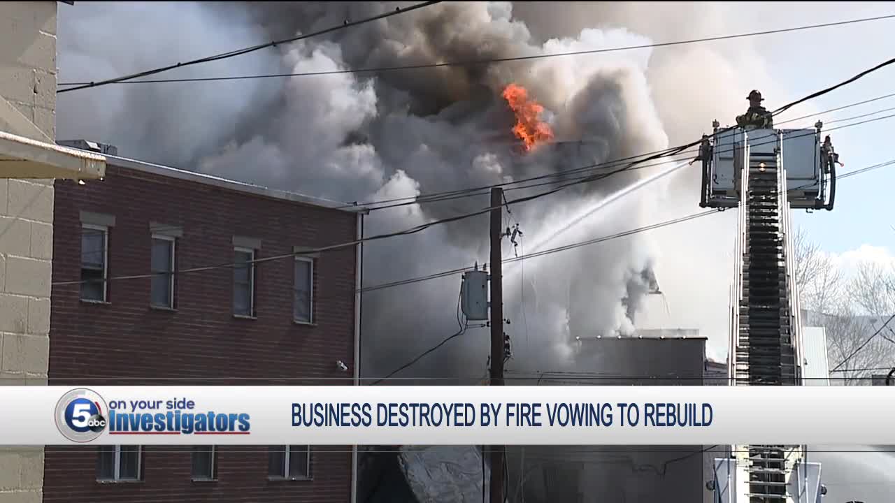 Owner of historic pizza shop will rebuild after fire
