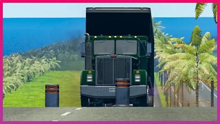 TruckFails | Cars vs Bollards #214 | BeamNG.Drive |TrucksFails