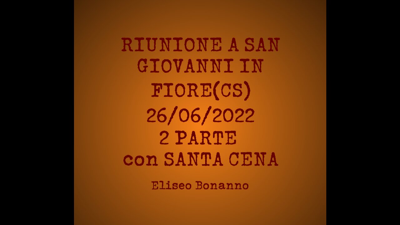 DIRETTA RIUNIONE A SAN GIOVANNI IN FIORE(CS) 2 PARTE