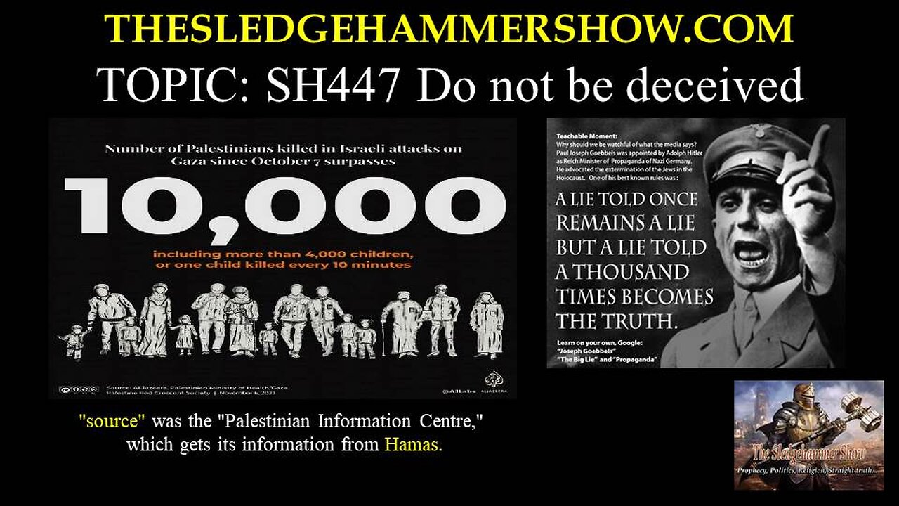 the SLEDGEHAMMER show SH447 Do not be deceived