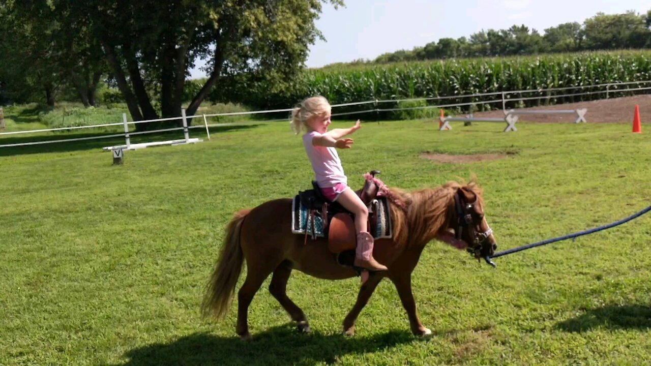 Flower pony and Carolyn