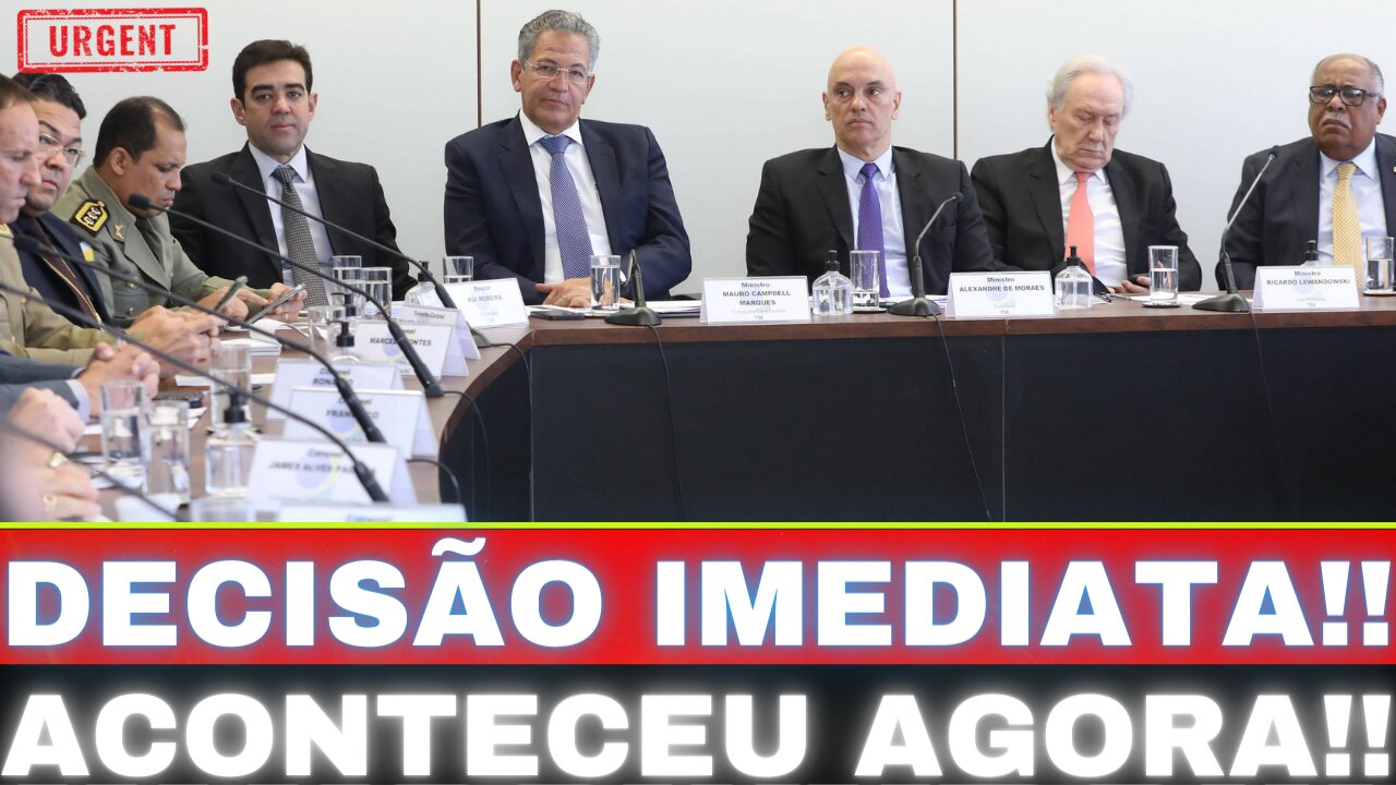 AGORA: MORAES AGE AS PRESSAS!! DECISÃO IMEDIATA!! ACABOU....