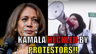 Kamala gets HECKLED by WOKE protestors!