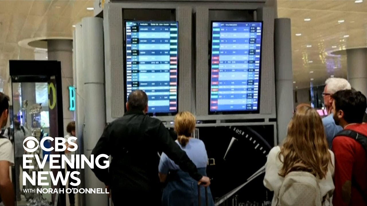 Flights to and from Israel halted amid fighting (Description)