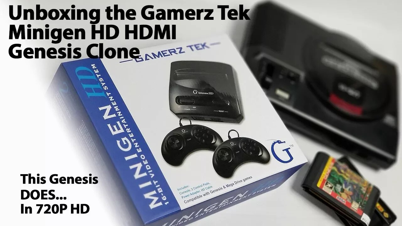 Unboxing the Gamerz Tek Minigen HD 720P Sega Genesis and Megadrive Clone Console System with HDMI