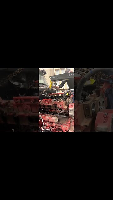 Remove Cylinder Head on Cummins X15 Engine #shorts