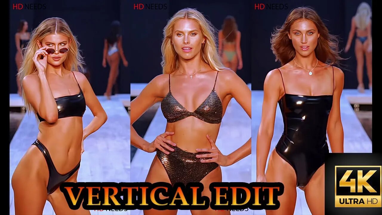 *Remastered* in Vertical 4k Nookie Beach Swimwear Fashion Show | 2022 Upload