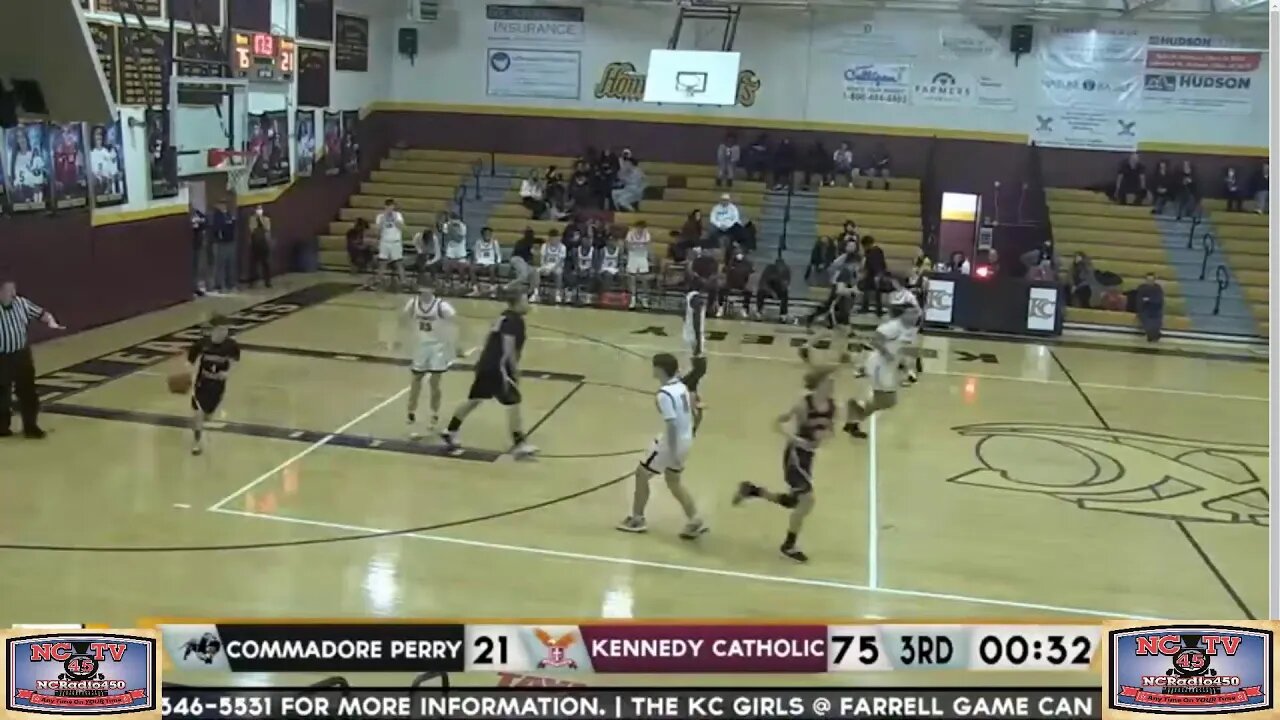 NCTV45 Presents High School Basketball COMMODORE PERRY VS KENNEDY CATHOLIC VARSITY JAN 13 2022