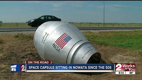 Space capsule sitting in Nowata since the 60s