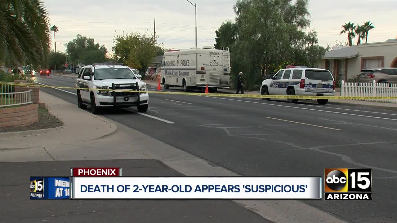 Police investigating 'suspicious' death of 2-year-old boy near 15th Avenue and Union Hills Drive