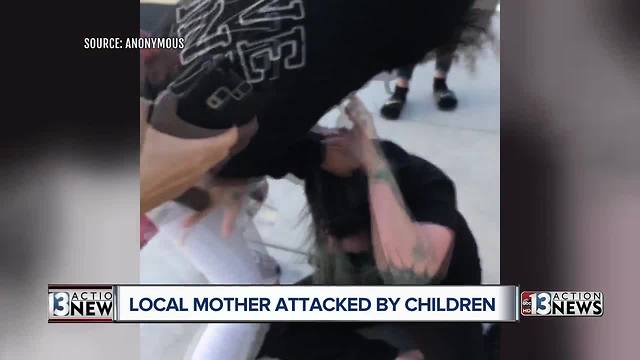 Caught on Camera: Las Vegas mom attacked by a group of kids