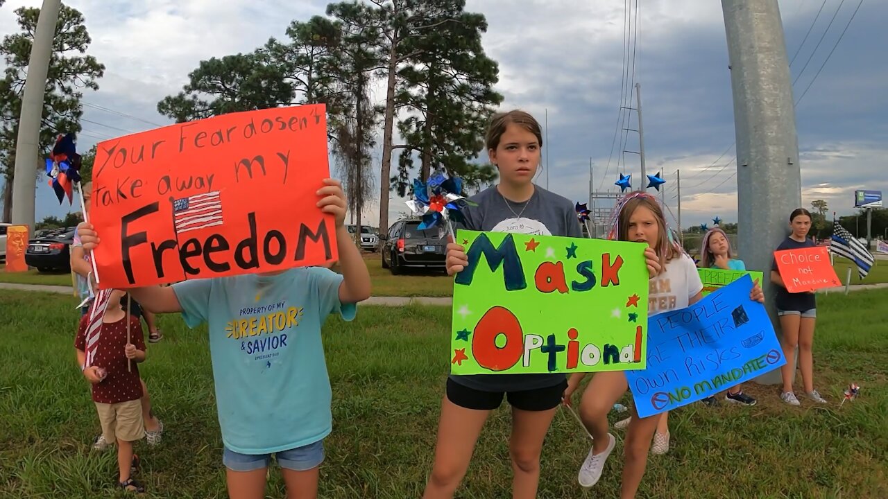 Kid’s protesting mask mandates