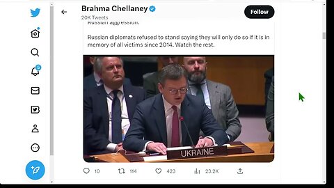 烏克蘭外交部長要求為侵略受害者默哀一分鐘的舉動適得其反。 俄羅斯代表思維敏捷，要求為所有自 2014 年以來成為侵略受害者的人默哀一分鐘。 迫使美國、英國和所有其他國家不情願地也為