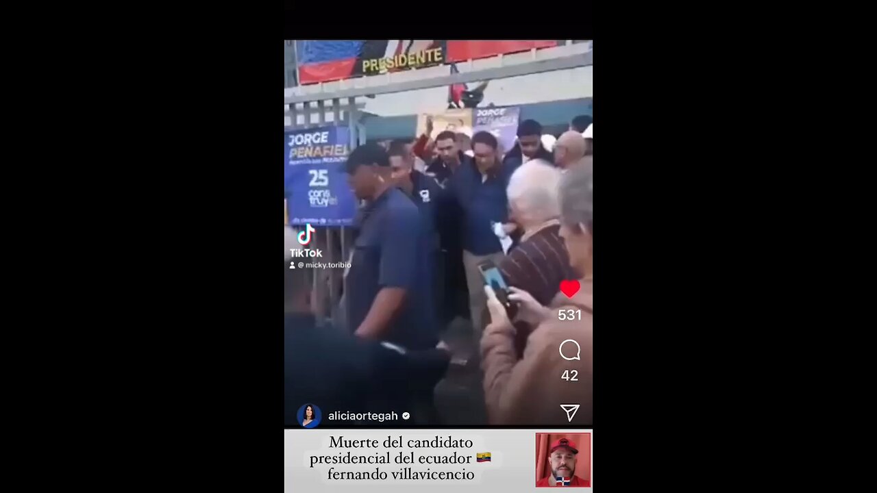 MOMENTO EN QUE MATAN A TIROS AL CANDIDATO PRESIDENCIAL ECUATORIANO FERNANDO VILLAVICENCIO