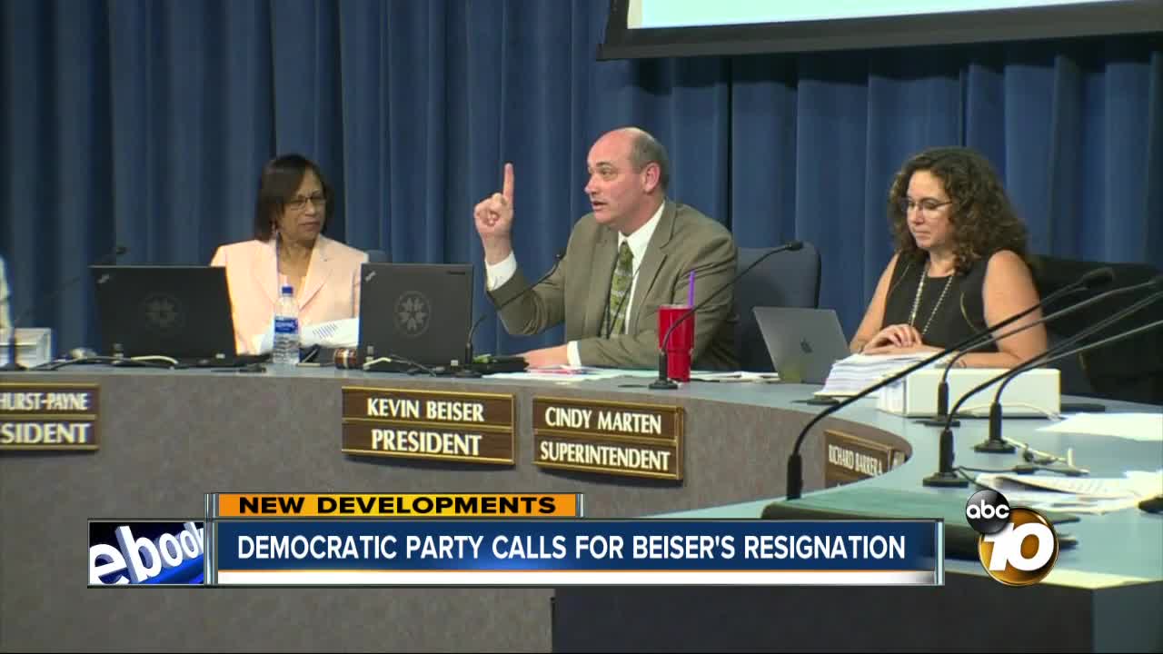 Democratic Party calls for Beiser's resignation