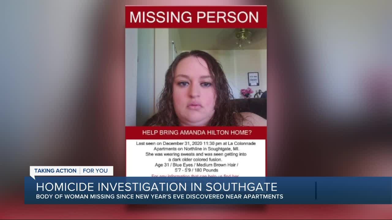 Missing Southgate woman found dead, husband being held as suspect