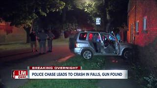 Niagara Falls police chase ends with SUV crash into building