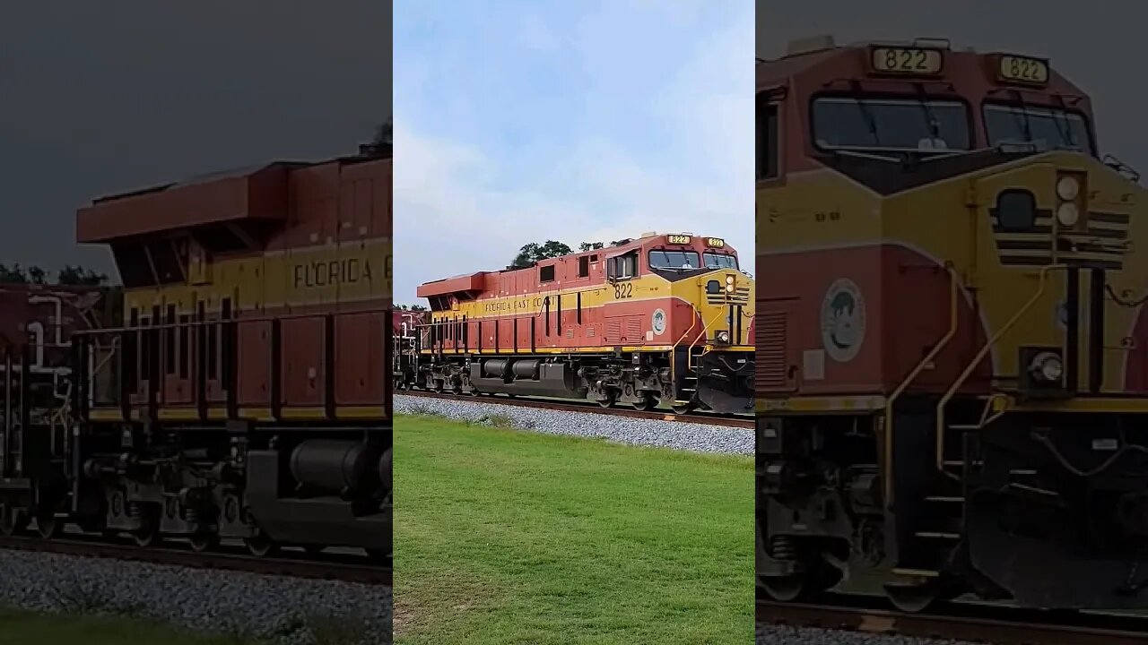 Florida East Coast Railway FEC-107 at Daytona Beach Golf Club July 23 2023 #railfanrob #fec107