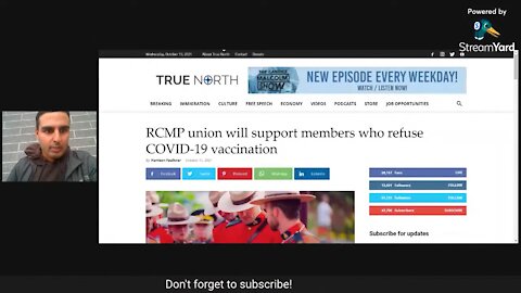 The RCMP union supports members that won't take the jab