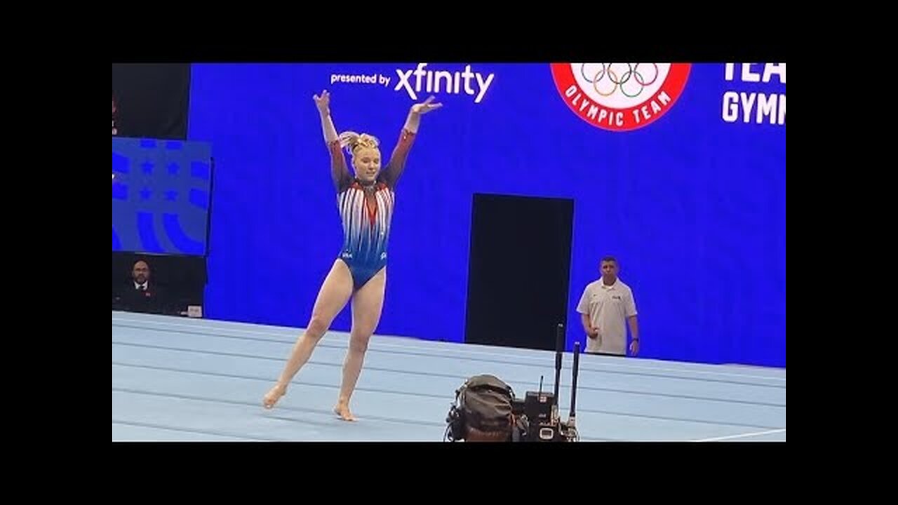 Jade Carey Nails her 14,150 Floor - 2024 Olympic Trials Day 2