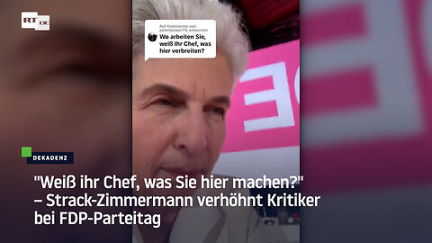 "Weiß ihr Chef, was Sie hier machen?" – Strack-Zimmermann verhöhnt Kritiker bei FDP-Parteitag