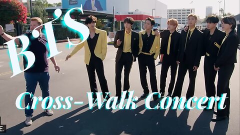 BTS Performs a Free Concert on the Street in a Funny Cross-walk Concert.