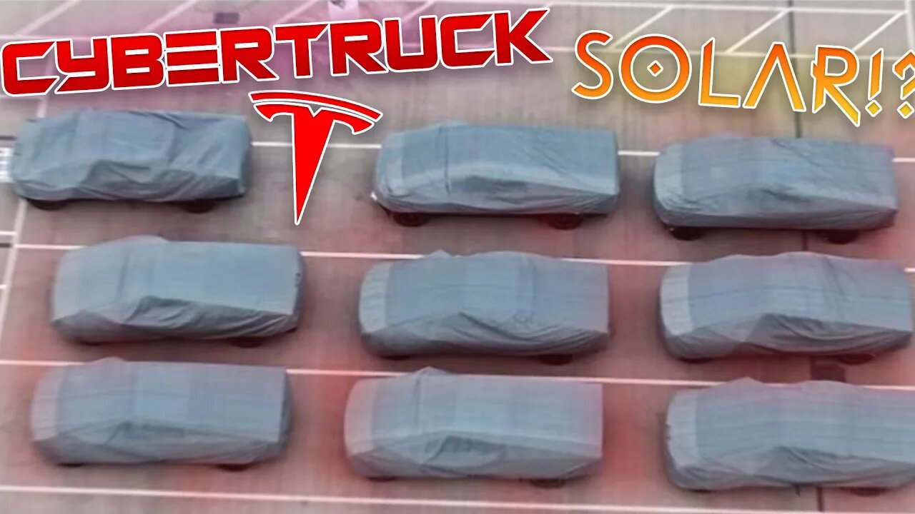 WHY are THESE Tesla Cybertrucks Hidden In Plain Sight?? Tesla Solar Tonneau Cover/Tesla Armor Glass?