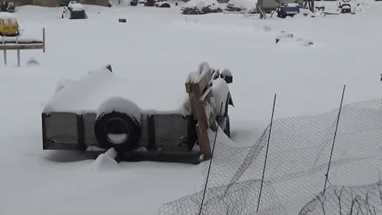 Homestead Under A Blanket Of Snow During Big Storm