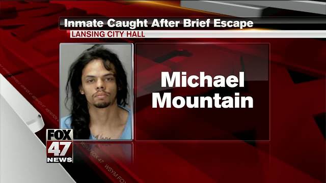 Inmate tries to escape before his court appearance on Monday