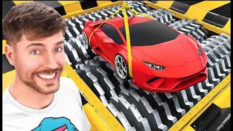 Lamborghini Vs World s Largest Shredder (Credits to Mr Beast)