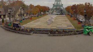 Kings Island WinterFest ice rink time-lapse