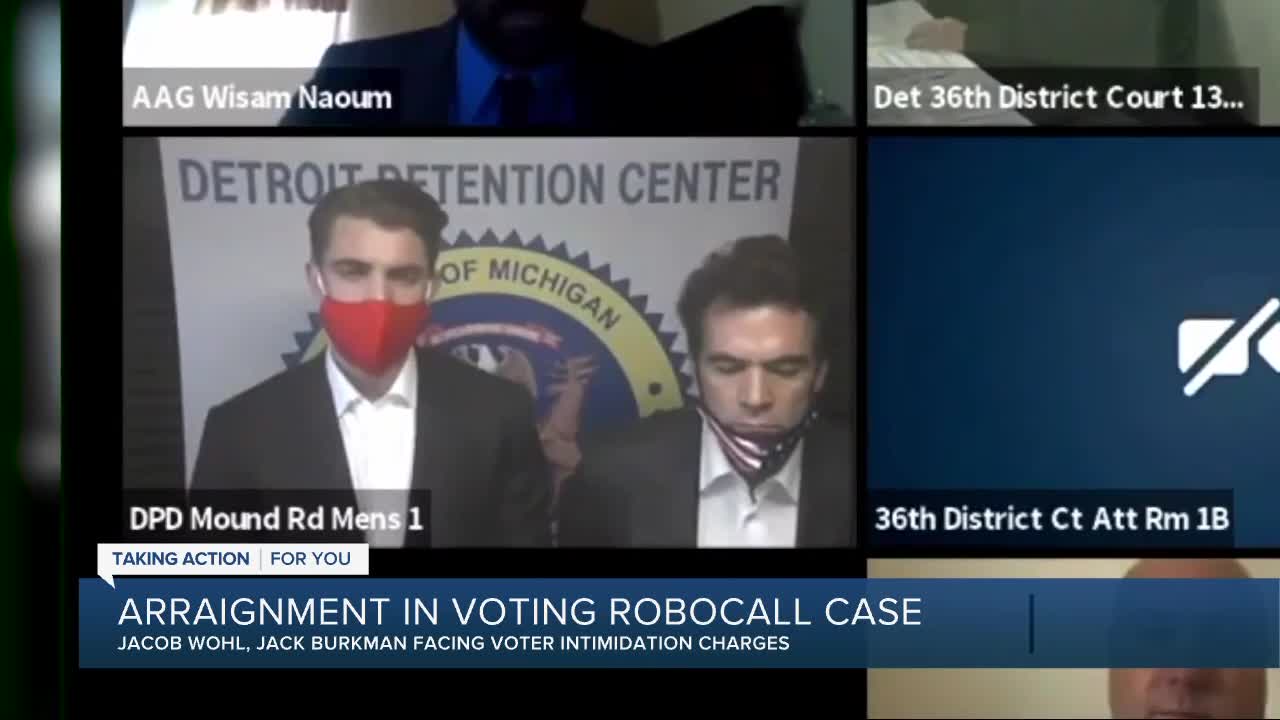 Conservative activists accused of voter intimidation appear in Detroit courtroom