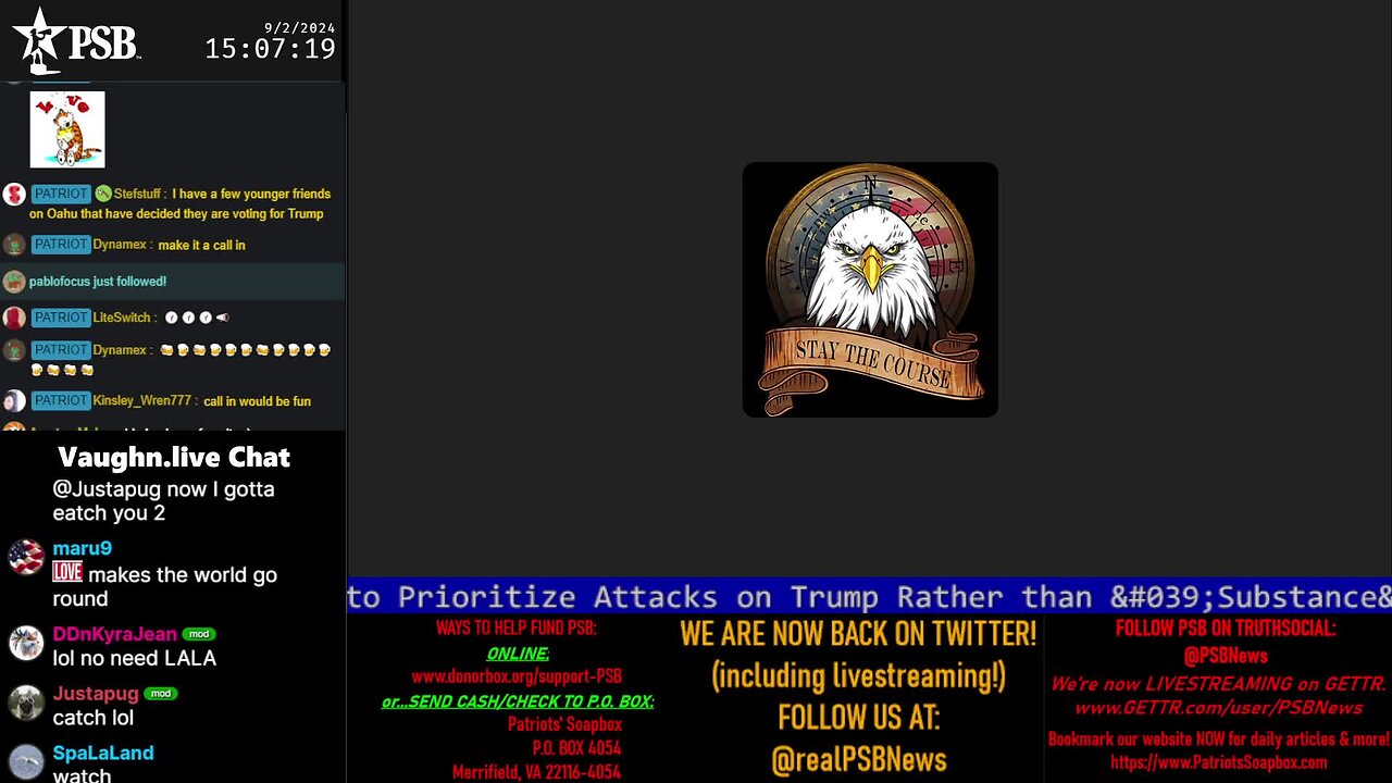 2024-09-02 15:00 EDT - The PATRIOTski Tavern: